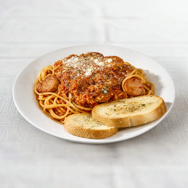 Spaghetti with Italian Sausage.