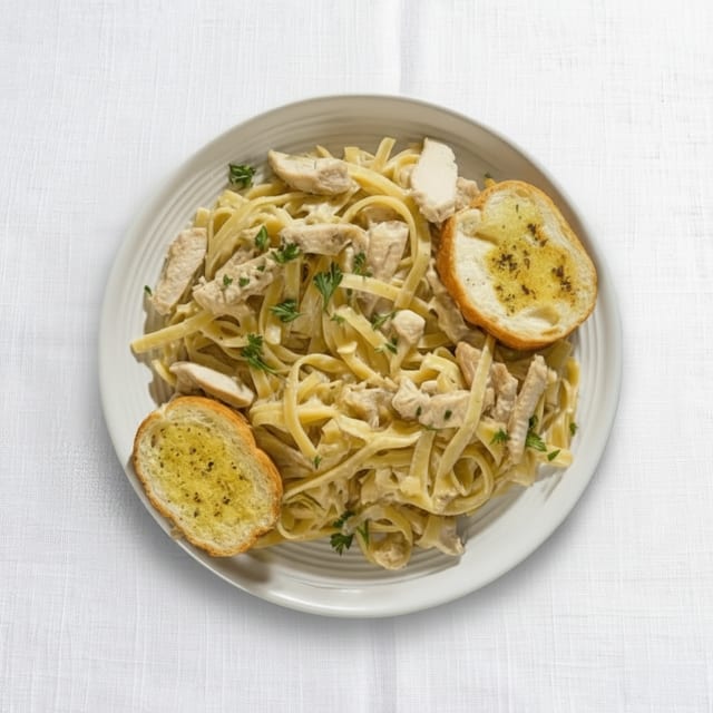 Chicken Fettuccine Alfredo.
