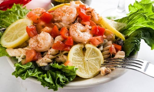 1/2 Pan Shrimp Pasta Salad`.