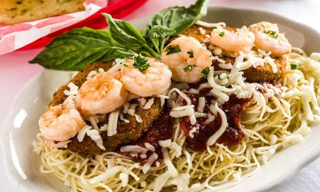 Full Pan Shrimp & Eggplant Extraordinaire.