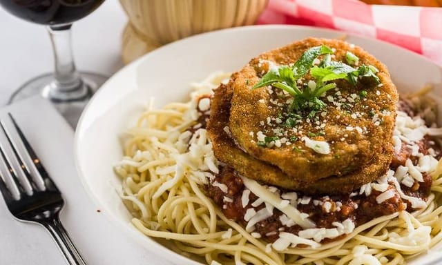 Full Pan Eggplant Parmesan.